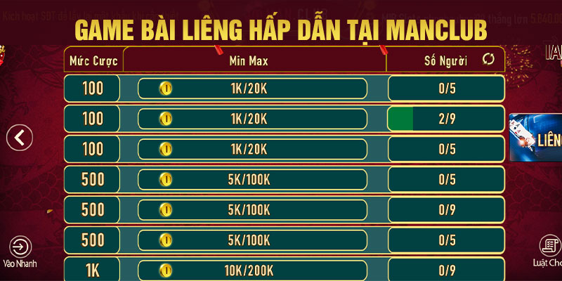 Game bài Liêng Manclub