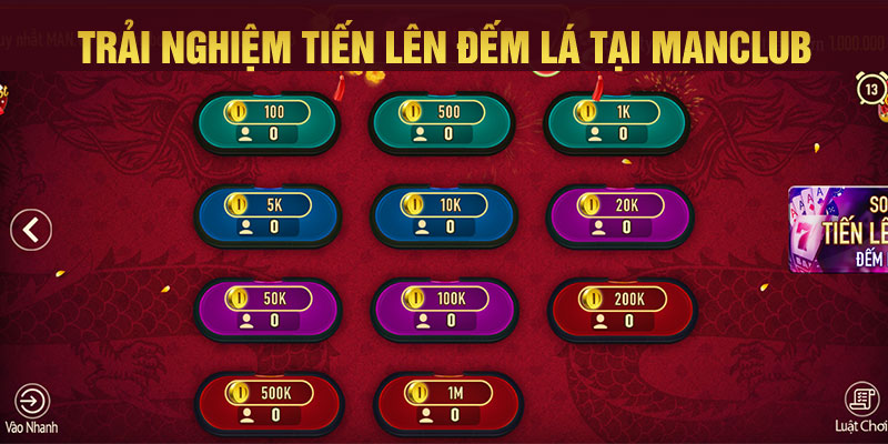 Tiến lên đếm lá tại Manclub